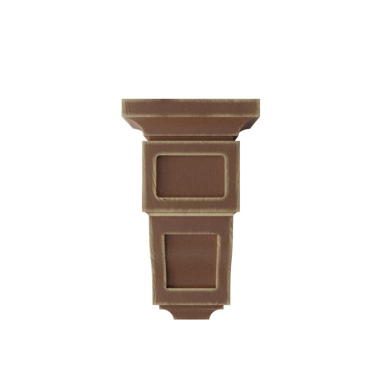 Corbeau en bois Reyes, H 10 po x l 5 po x P 5,75 po, Brun patiné