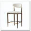 Tabouret de comptoir rembourré sans accoudoirs avec structure en métal-1304999561