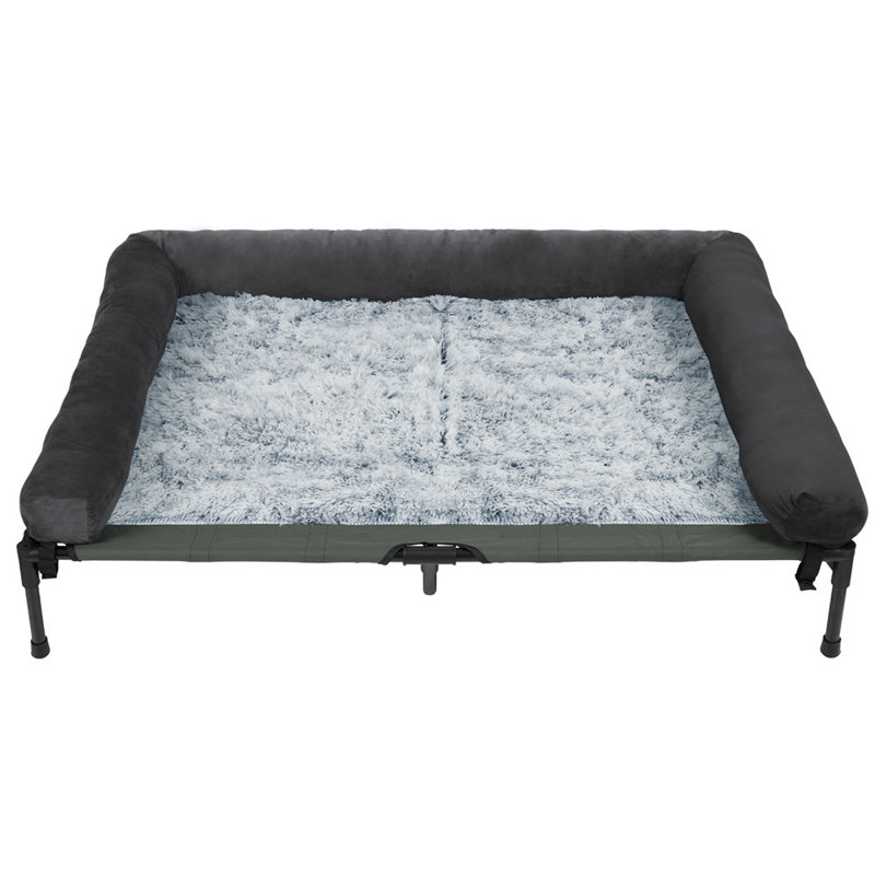 Goetz Pet Bed, Grey, 28cm H x 130cm W x 90cm D