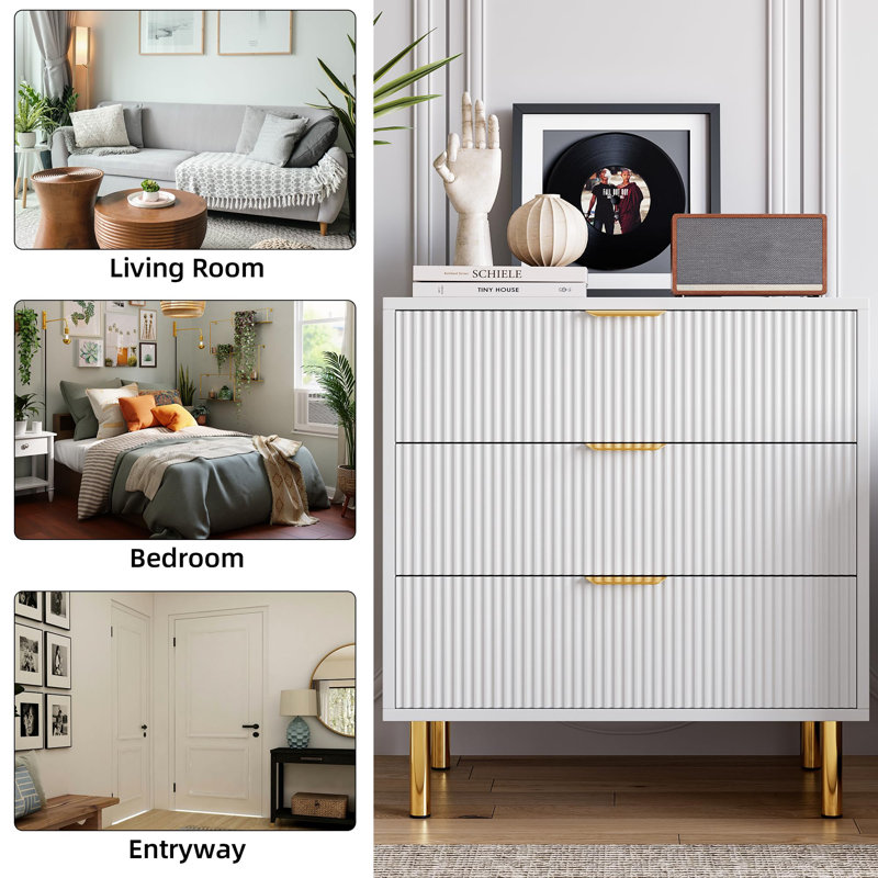 28'' W Nightstand, White