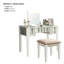 Ensemble de meuble-lavabo 1 pièce avec tabouret style transitionnel-1657440639