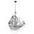 Eclectic 4 Light Crystal Ship Boat Chandelier-100915438