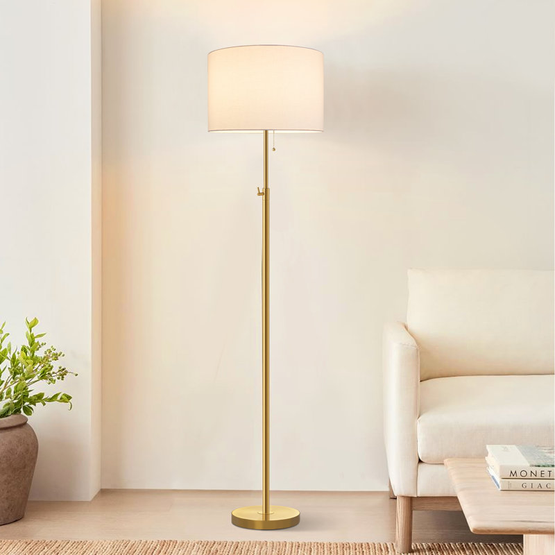 Lampe sur pied réglable traditionnelle 64,5 po Kelliann, Laiton antique