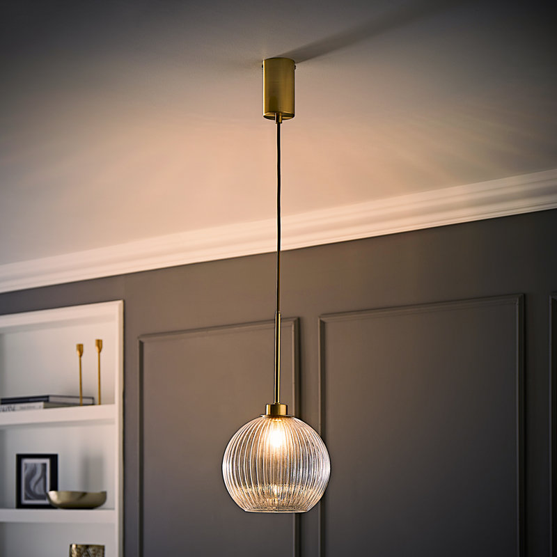 1 - Light Brushed Gold Pendant