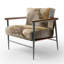 Or et argenté Chromatique Essence I - Fauteuil rembourré contemporain, fauteuil d'appoint abstrait moderne-1947824073