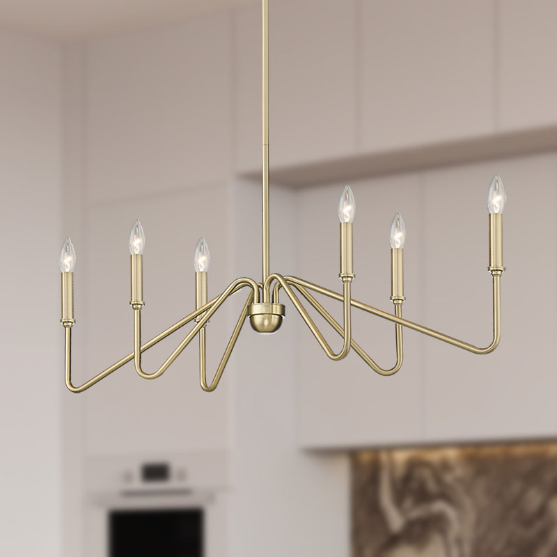 Roin 6 - Light Candle Pendant, Brushed Champagne Bronze