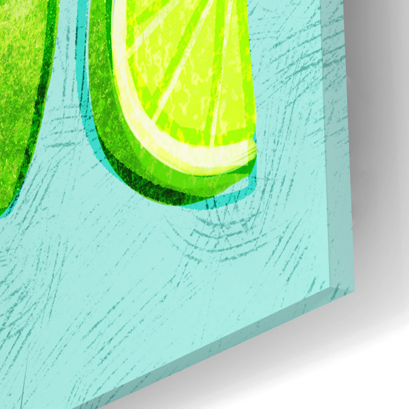 «Limes» par Elizabeth Caldwell, art mural en verre acrylique, H 12 po x l 12 po x P 0,13 po