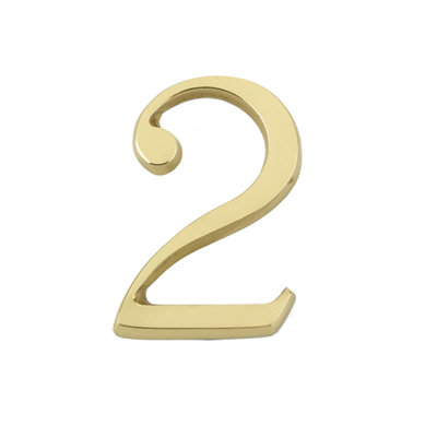 6cm H Brass House Number
