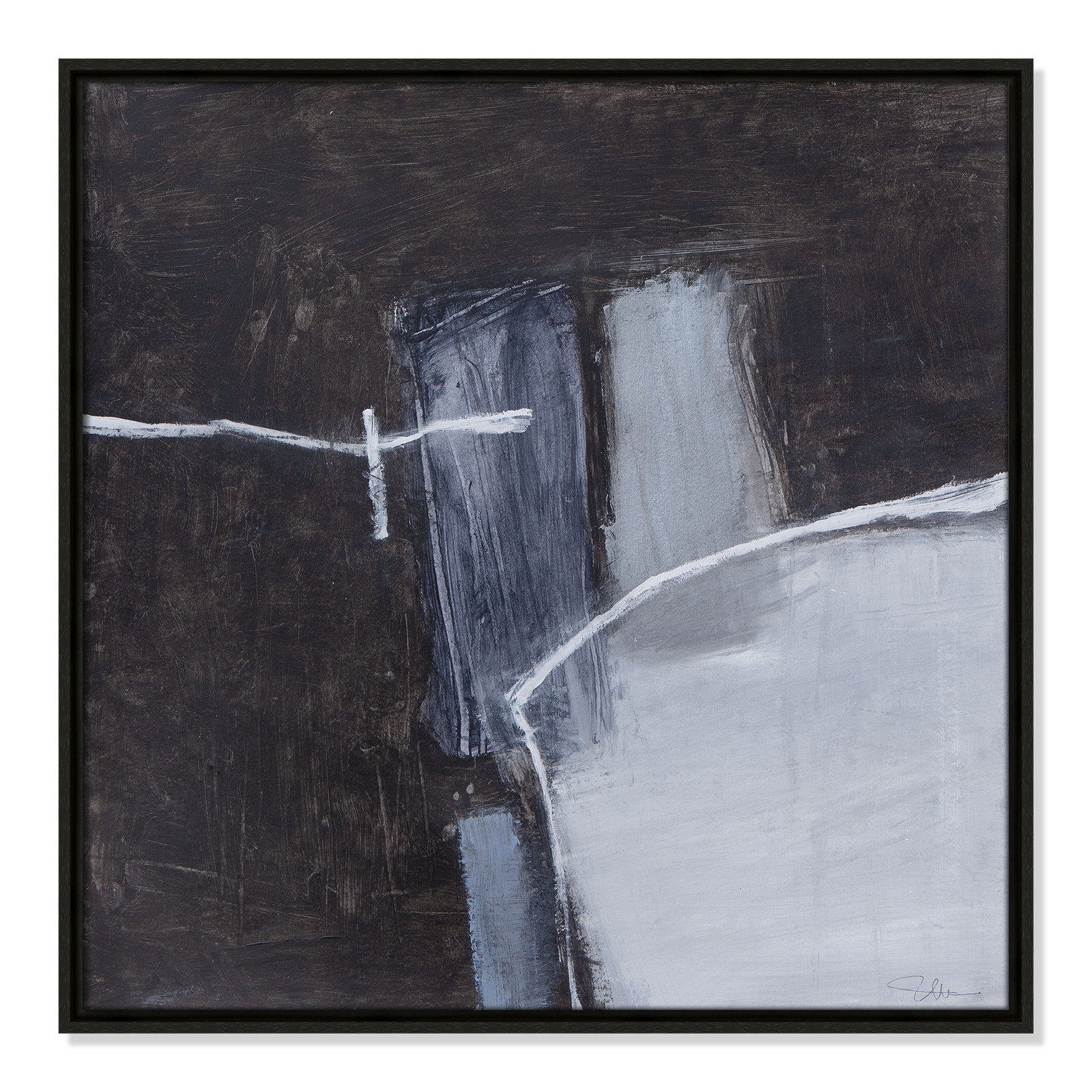 Graphite Gemstones Collection "Graphite Gemstones I" Print, Espresso, 25.5" H x 25.5" W