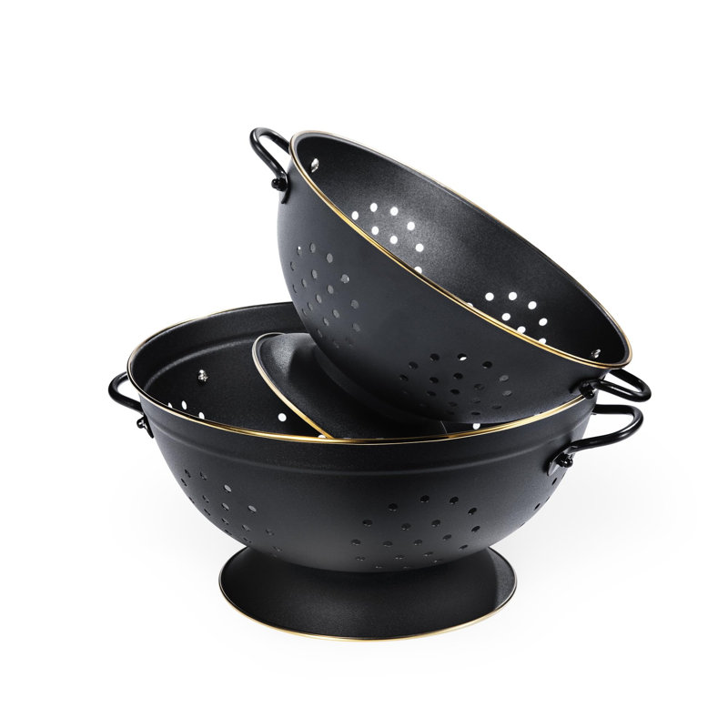Ensemble de 2 passoires en métal, Matte Black