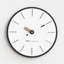 Horloge murale ronde minimaliste blanche à barres