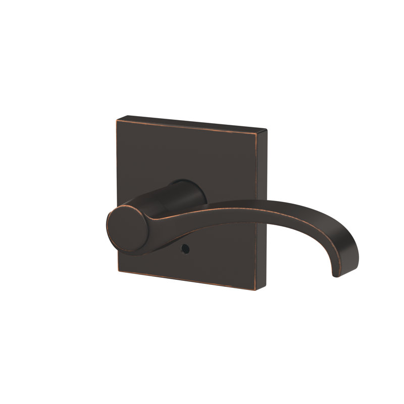 Custom Whitney Non-Turning Lever with Collins Trim, Aged Bronze