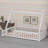 Whimsical Tent-Shaped Bed With Integrated Guardrails, Support Slats, And Doorway Design-1402230519-1402230516