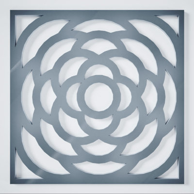 Panneaux muraux décoratifs en acrylique Edinburg, très petit, l 7 3/8 po x H 7 3/8 po x T 1/8 po, gris foncé