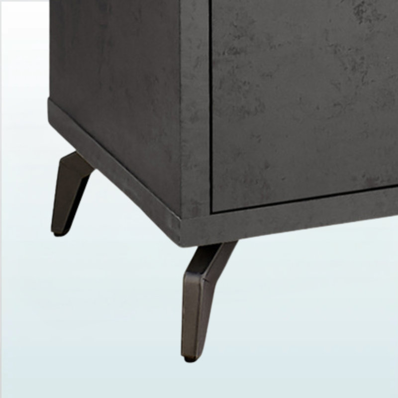 Meuble télé 60 po Baldo au fini béton gris, l 59,79 po x P 15,26 po x H 23,61 po
