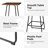 Carrel Industrial Modern Square Bar Table -1674960762