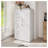 White Lockable Vertical Metal Filing Cabinet with 4 Drawers & Storage Door, Steel File Locker for Home Office Bedroom School-904173039