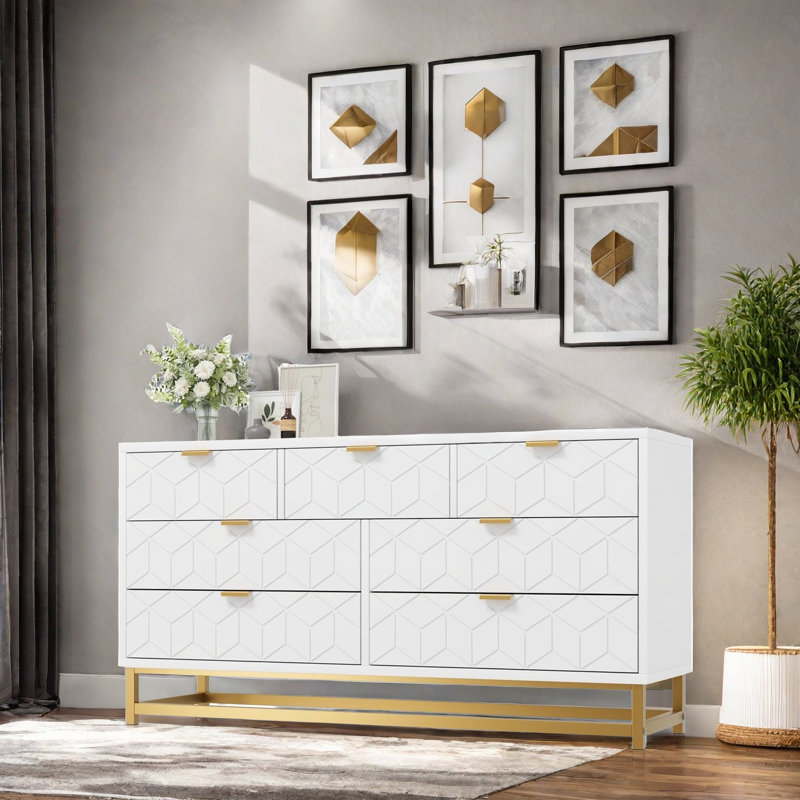  Commode 6 tiroirs, 53,5 po