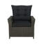 Wicker Outdoor Lounge Chair with Ottoman