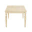 Table d'appoint de balcon blanche câblée - Urban Chic, pieds en bois, décoration extérieure compacte, l 64 po x H 30 H 38 po, finition repas, fonctionnelle pour toutes les occasions,