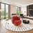 Red curved negotiating sofa