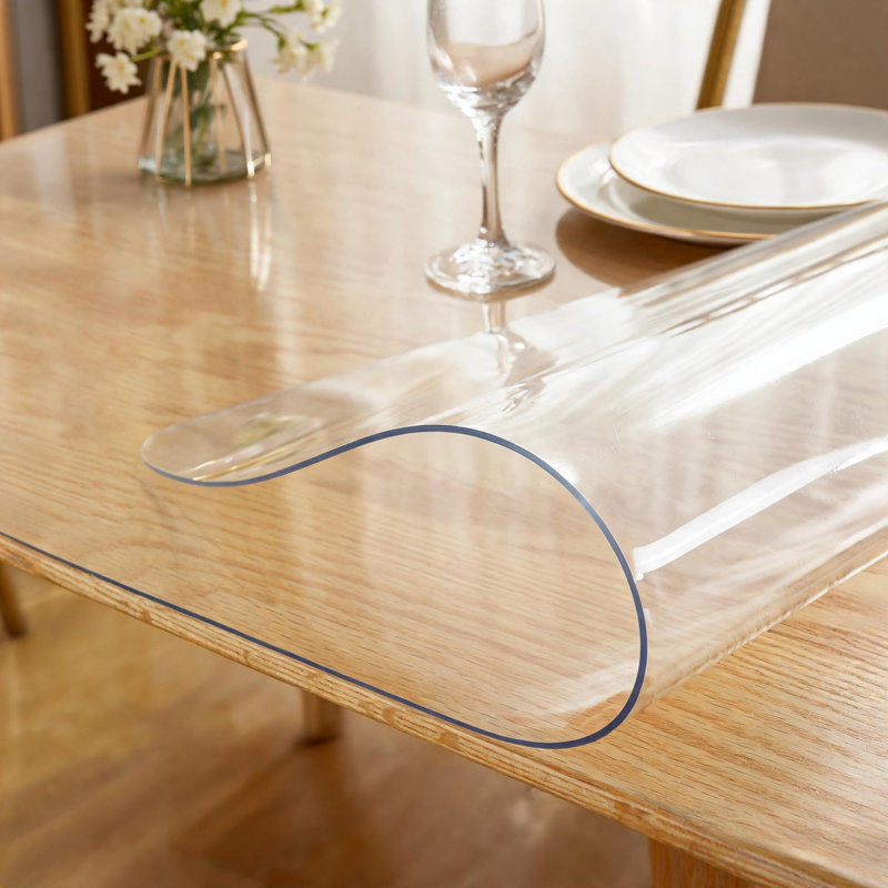 Housse de table en plastique transparent de 2 mm imperméable pour plusieurs tables