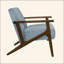 Structure en bois massif avec rembourrage de dossier de siège d'appoint 1 pièce Modern Home Furniture-1672685830