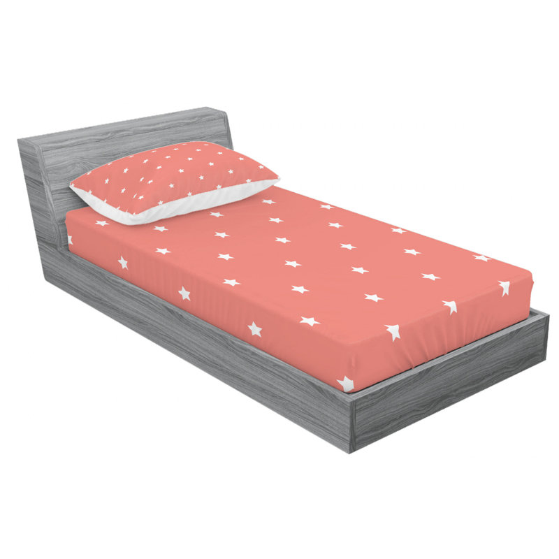 Microfiber Geometric Sheet Set, Twin XL Sheet Set with Fitted Sheet