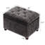 Repose-pieds de rangement rectangulaire en tissu de 24 po Devault-344384901