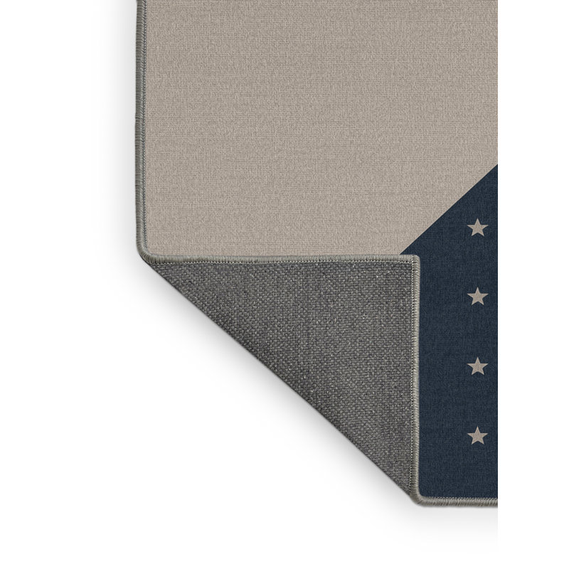 Soft Plush Finnell July 4Th Modern & Contemporary Abstract Area Rug in Gray – Gray Binding, 5x8