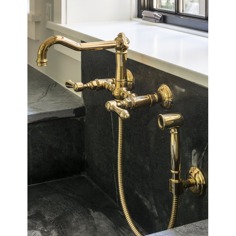 Acqui® Bridge Faucet with Accessories, Italian Brass