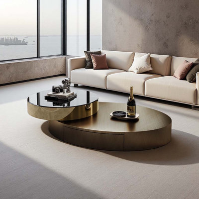 Modern Minimalist Rotating Coffee Table by Orren Ellis