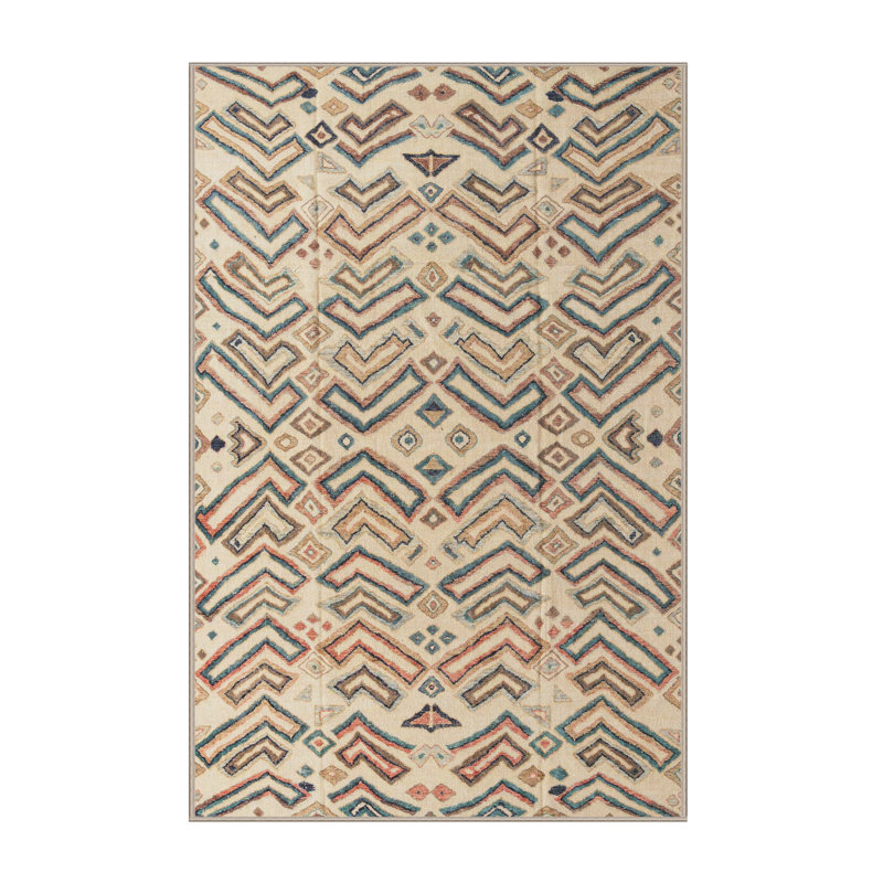 Abstract Indoor Rug, Rectangle 7' x 9'