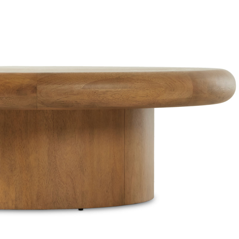 Zach Solid Wood Coffee Table, Burnished Parawood