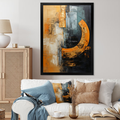" Black And Copper Crescents I "