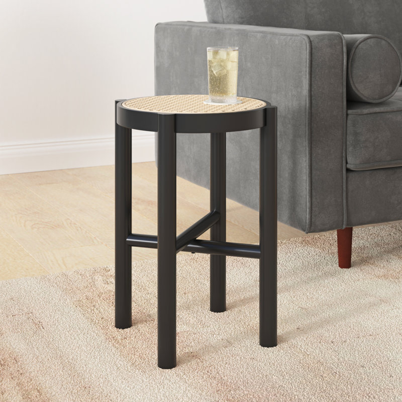 Simons Tray Top End Table, Black