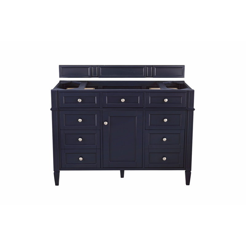 Brittany 48'' W Single Vanity, Bright White, White Zeus, Single-Hole