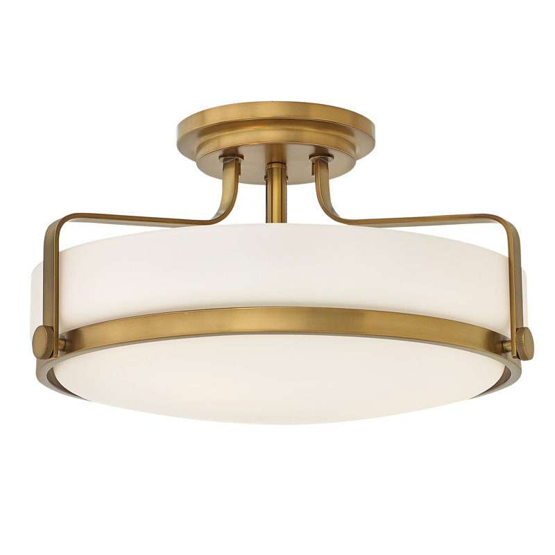 Harper 3-Light 18" Simple Bowl Semi Flush Mount