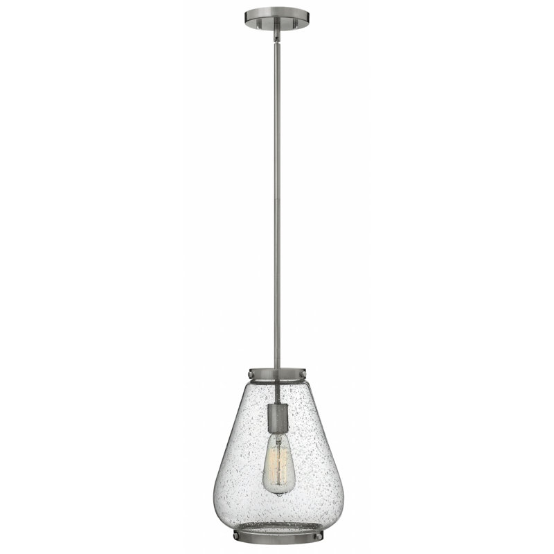 Finley 1 - Light Single Bell Pendant, Brushed Nickel