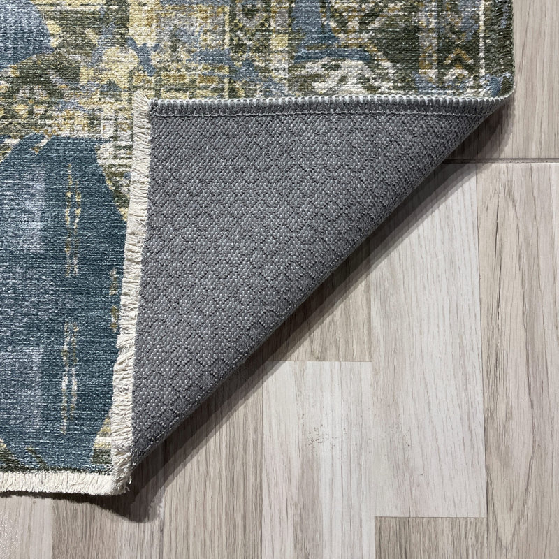 Tapis rectangulaire Yancarlo avec envers antidérapant, Tapis de couloir 2 pi 8 po x 13 pi 2 po