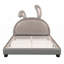 Lit plateforme tapissier en similicuir