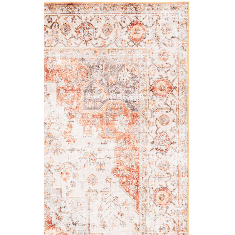Shealin Machine Washable Performance Oriental Rug, Rectangle 5' x 8'