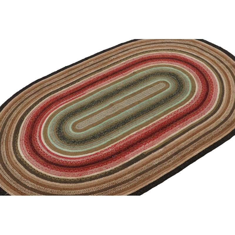 One-of-a-Kind 3'7" X 5'6" Hand Hooked Area Rug