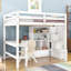 Lit mezzanine double en bois avec bureau en L, 4 tiroirs et rangement-1956496919