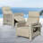 Dasai Wicker Outdoor Recliner Chair with Table-360500280-360500263