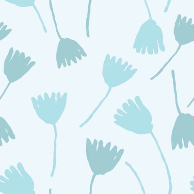 Tossed Tulips 33' L x 20.5" W  Wallpaper Roll