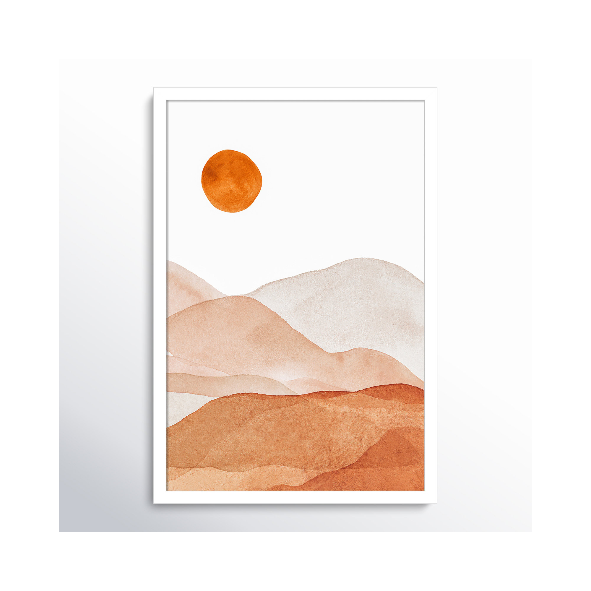 Mountain Range I by Amy Lighthall, White, 19.25" H x 13.25" W x 0.88" D