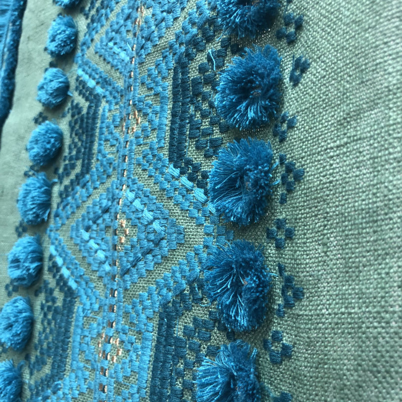 Sequined Outdoor Reversible Throw Pillow