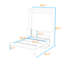 Queen Murphy Bed with Desk, LED Lights, and USB Charging-179721679