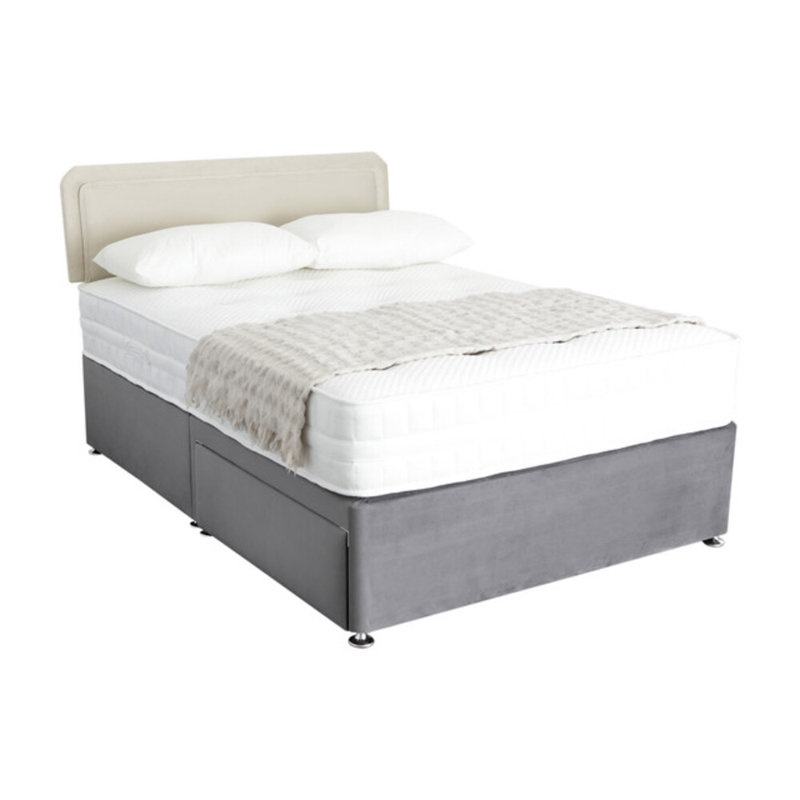 Wile Upholstered Headboard, Double (4'6), Velvet, Cream